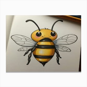 Bee Drawing 5 Canvas Print