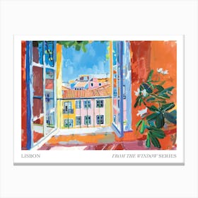 Lisbon From The Window Series Poster Painting 1 Canvas Print