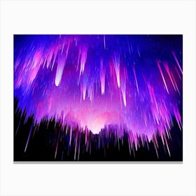 Space Neon Explosion #4 - space neon poster, synthwave poster Canvas Print