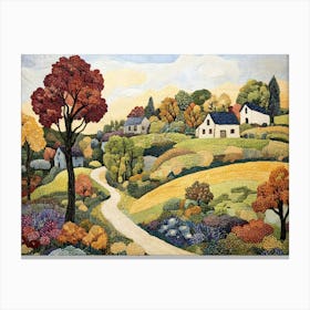 European Countryside Tapestry 3 Canvas Print