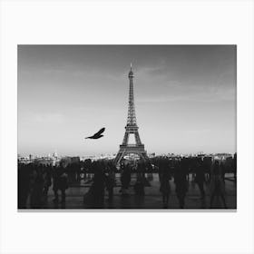 Eiffel Tower in black and white Art print Canvas Print