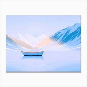 Boat In The Lake Canvas Print