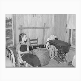 Southeast Missouri Farms, Sharecropper S Daughter In Corner Of Shack Bedroom, La Forge Project Canvas Print