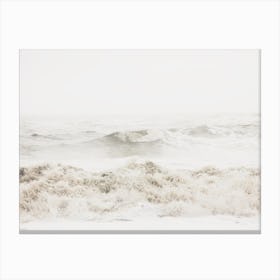 Neutral Beach Waves Canvas Print