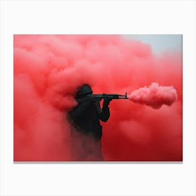 Red Smoke Straight Shooter Canvas Print