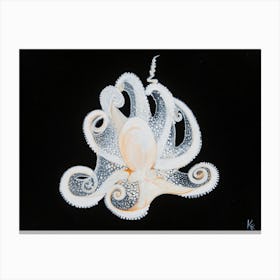 White Octopus Canvas Print