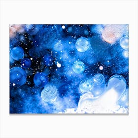 Blue Bubbles Canvas Print