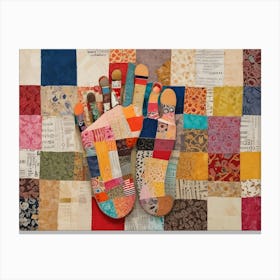 Quilted Feet Canvas Print