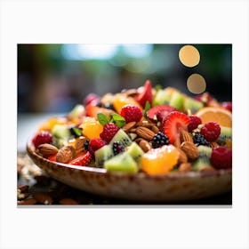 Fruit Salad In A Bowl Canvas Print