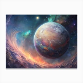 Planet In Space Canvas Print