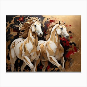 Two Horses Running 9 Canvas Print