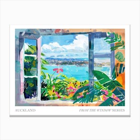 Auckland From The Window Series Poster Painting 4 Canvas Print
