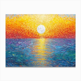 Sunset Over The Ocean 61 Canvas Print