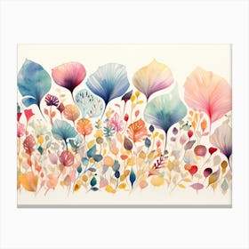 Watercolor Of Flowers Canvas Print