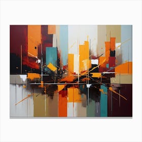 Abstract Cityscape painting 2 Canvas Print