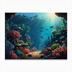 Underwater Scene Canvas Print