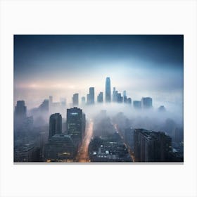 Fog Over Shanghai Canvas Print