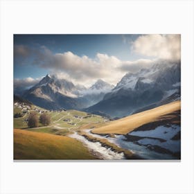 Mountain Village Canvas Print