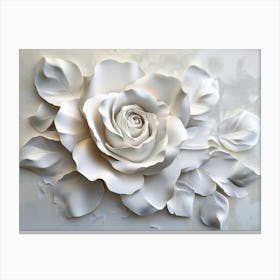 3d Rose Plaster Canvas Print