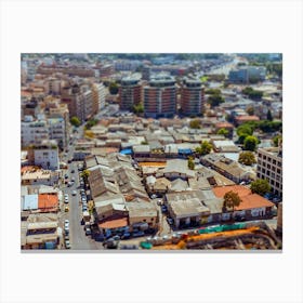 Aerial View Of South Tel Aviv Neighborhoods Cityspace Canvas Print