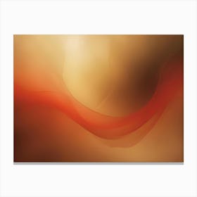 A Blurry Background Of Soft, Brown And Orange Colors With A Single, Thin, Red Line Creating A Flowing Curve Canvas Print