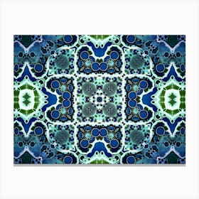 Blue And Green Pattern Canvas Print