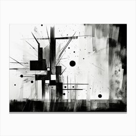 Mystery Abstract Black And White 1 Canvas Print