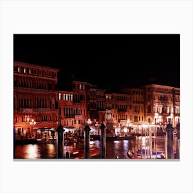 Venice Night Italian Italy Milan Venice Florence Rome Naples Toscana photo photography art travel Canvas Print