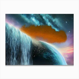 Earth Falls Into Space Canvas Print