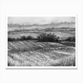 Horizon I - Charcoal Painting Canvas Print