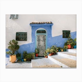 Blue Door Chefchaouen  Morocco  Canvas Print