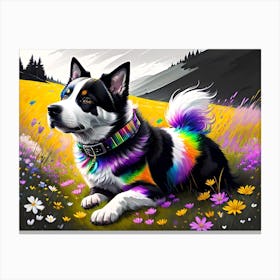 Rainbow Dog 4 Canvas Print