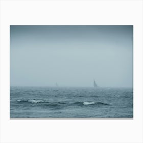 Sailboats In The Ocean Canvas Print