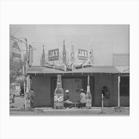 Mexican Beer Hall, Robstown, Texas By Russell Lee Canvas Print