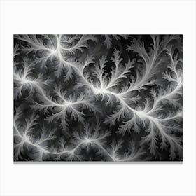 An Abstract Design With Swirling, White Tendrils On A Dark Background 1 Canvas Print