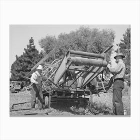 Repairing Combine, Latah County, Idaho By Russell Lee Canvas Print