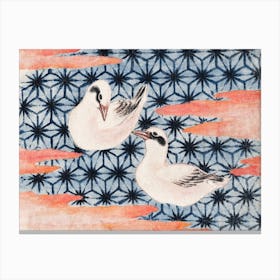 Swimming Birds, Katsushika Hokusai Vintage Japanese Canvas Print