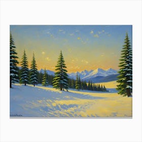 The Icy Wilderness Winter'S Day Canvas Print