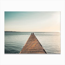 Sunset On The Pier Canvas Print