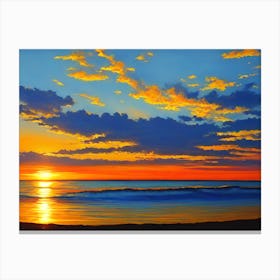 Sunset At The Beach 100 Canvas Print