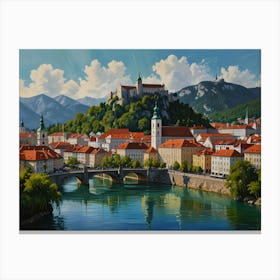 Ljubljana City 1 Canvas Print