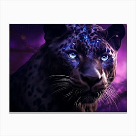 Leopard With Blue Eyes 1 Canvas Print