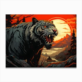 Tiger In The Forest Canvas Print