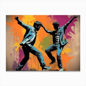 Two Men Dancing Canvas Print
