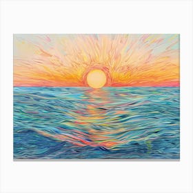 Sunset Over The Ocean 65 Canvas Print