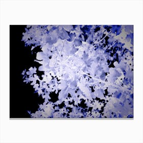 Blue Leaves Botanical Abstract Canvas Print