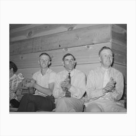Spectators Clapping For The Singers,Community Singing, Pie Town, New Mexico, All Three Men Are Homesteade Canvas Print
