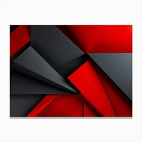 Abstract Red And Black Canvas Print