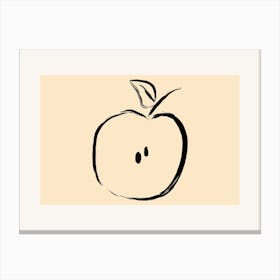 Bohemian Apple Drawing Canvas Print