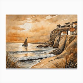 European Coastal Painting (105) Canvas Print